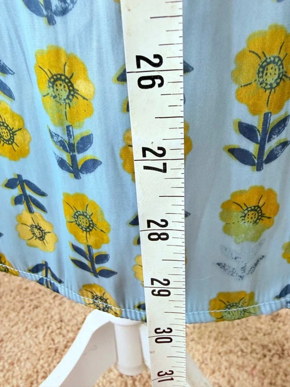 Free People Annalise Midi Skirt in Robbins Egg Combo sz 10 - Picture 6 of 9